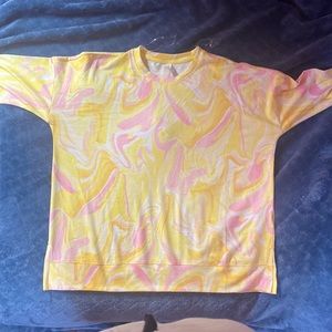 Ideology, yellow white and pink, US size Large